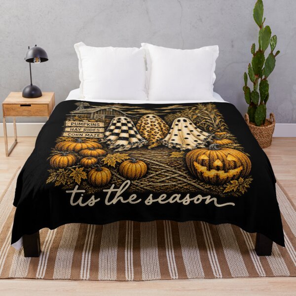 Item preview, Halloween Ghost Trio Tis The Season Vintage Pumpkin Patch designed and sold by AmiGraph.