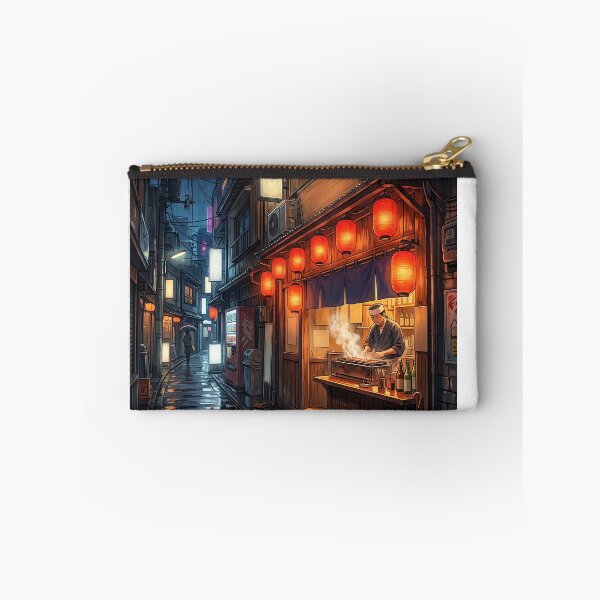 Item preview, Midnight Yakitori Bar in Rain - Cozy Anime Aesthetic Notebook designed and sold by MissoStudio.