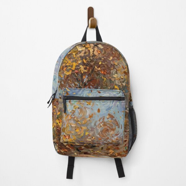 Item preview, Impressionist Autumn Avenue with Falling Leaves designed and sold by Late Theory.