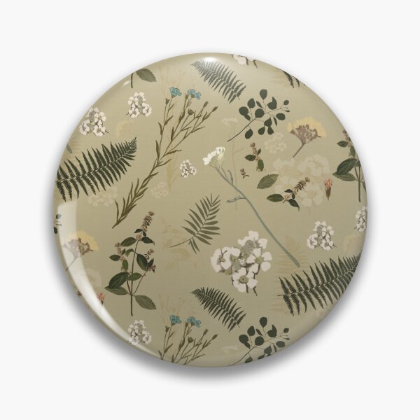 Item preview, Vintage Botanical Herbarium Wildflower & Fern - Soft Shadows for Texture designed and sold by The Flying Bunny Studio.