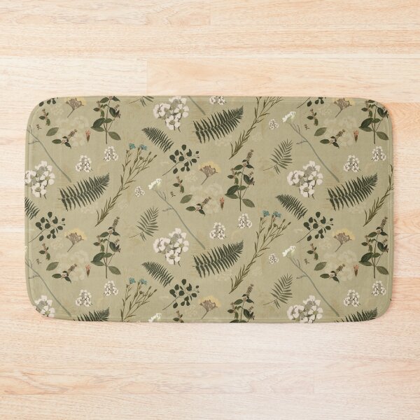 Item preview, Vintage Botanical Herbarium Wildflower & Fern - Soft Shadows for Texture designed and sold by The Flying Bunny Studio.
