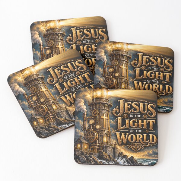 Item preview, Jesus is the Light of the World, Christian Steampunk Style designed and sold by TheBibleStop.