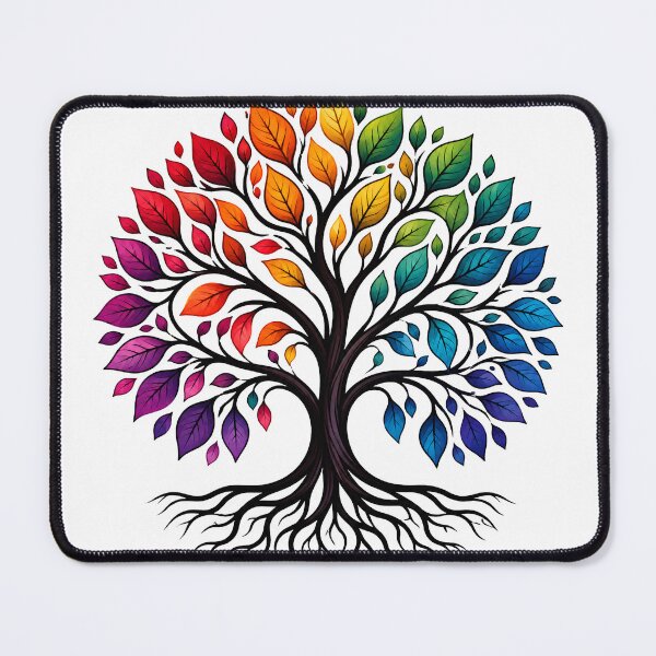 Item preview, Rainbow Tree of Life | Colorful Nature & Roots Design designed and sold by CalmMandala.