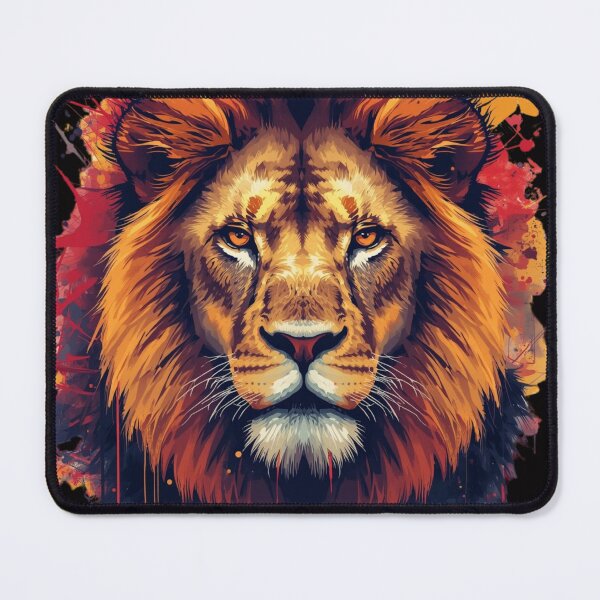 Item preview, Title: Majestic Golden Lion – Powerful Artistic Wildlife Portrait designed and sold by Pixor@.