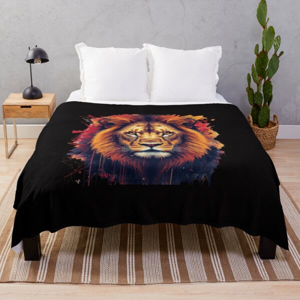 Item preview, Title: Majestic Golden Lion – Powerful Artistic Wildlife Portrait designed and sold by Pixor@.