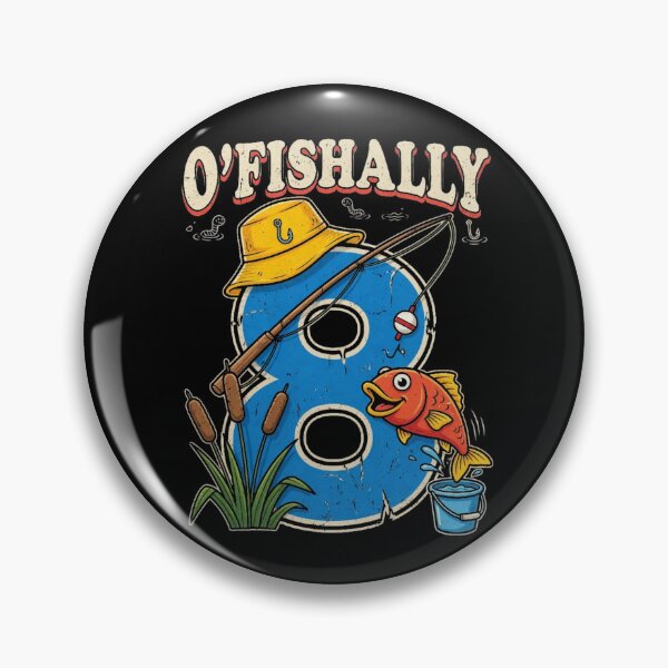 Item preview, O'fishally 8 Fishing 8th Birthday Boy Fishing Lover designed and sold by CF_VintageDesign.