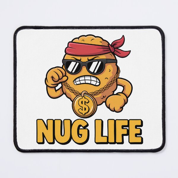 Item preview, Nug Life – Funny Chicken Nugget Gangster Pun designed and sold by LoFizzy.