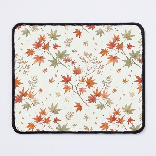 Item preview, Japanese Maple Leaves Autumn Seamless Watercolor Pattern designed and sold by ShivCraftStudio.
