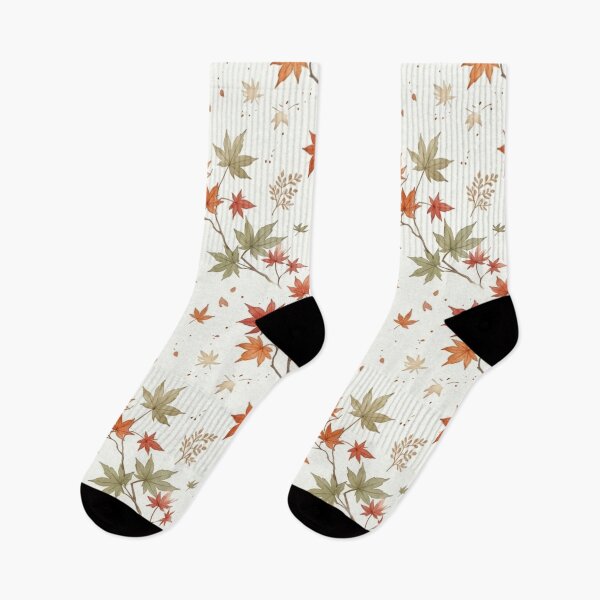 Item preview, Japanese Maple Leaves Autumn Seamless Watercolor Pattern designed and sold by ShivCraftStudio.