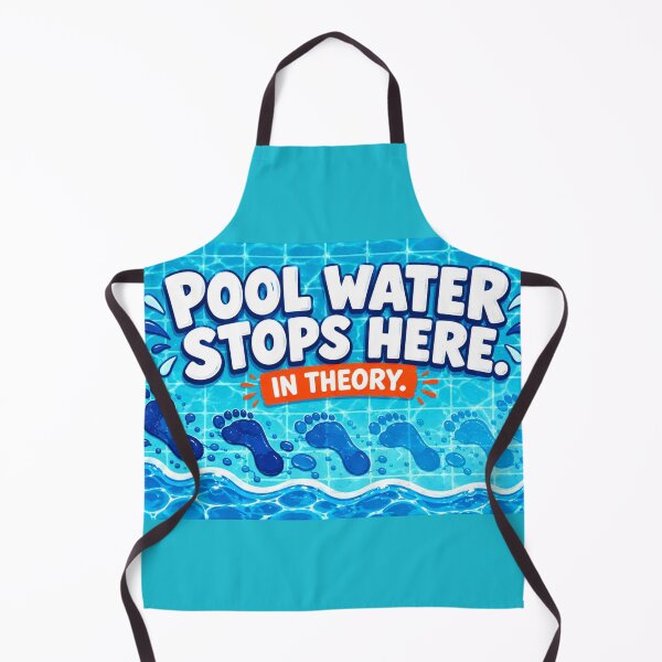 Item preview, Pool Water Stops Here In Theory – Funny Pool Bath Mat designed and sold by astersgraphics.