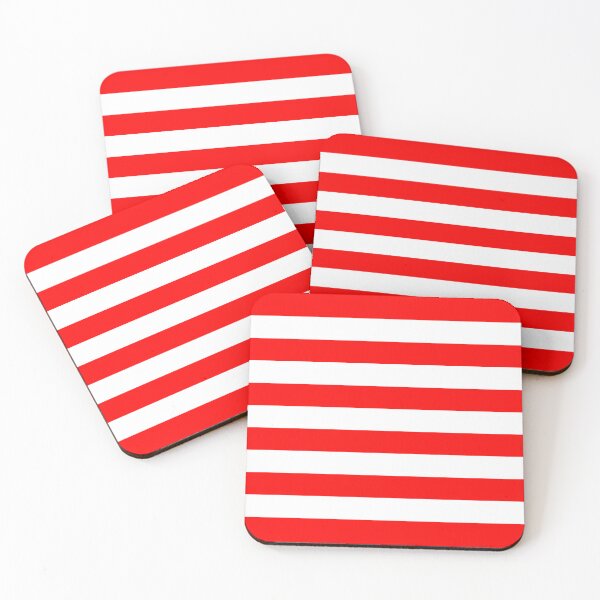 Item preview, Red Horizontal Stripes Minimalist Color Block Pattern designed and sold by Jeallan Designs.