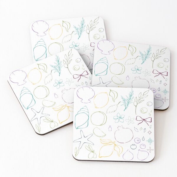 Item preview, Mediterranean Citrus Illustrations designed and sold by Sagi Jane Art.