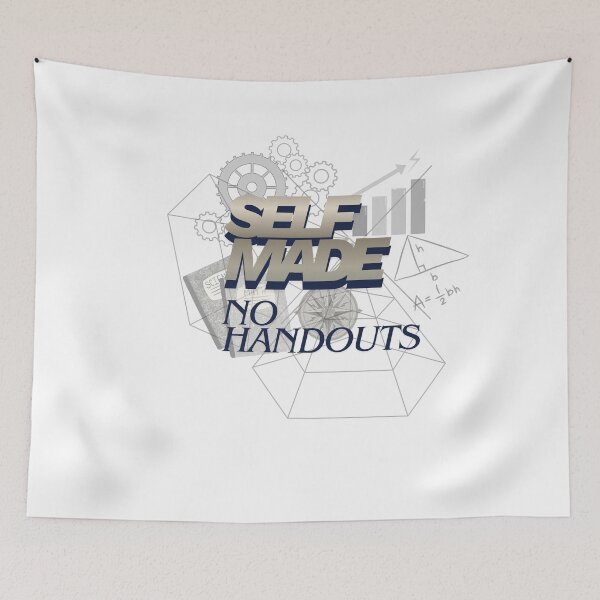 Item preview, Self Made No Handouts Typography Design designed and sold by Monyegy.