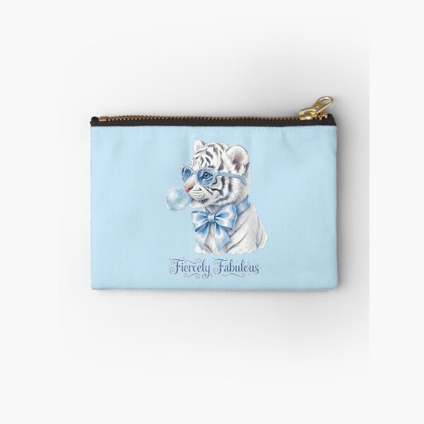 Item preview, Fiercely Fabulous Blue Tiger - Cute Coquette Tiger Cub designed and sold by Vibe-Vary.