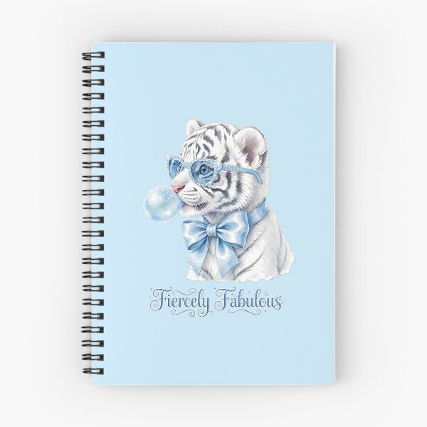 Item preview, Fiercely Fabulous Blue Tiger - Cute Coquette Tiger Cub designed and sold by Vibe-Vary.