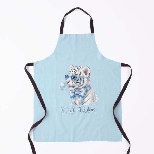 Item preview, Fiercely Fabulous Blue Tiger - Cute Coquette Tiger Cub designed and sold by Vibe-Vary.