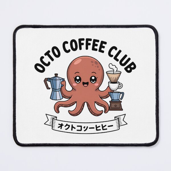 Item preview, Octo Coffee Club – Cute Kawaii Octopus Barista Design designed and sold by LoFizzy.