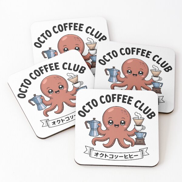Item preview, Octo Coffee Club – Cute Kawaii Octopus Barista Design designed and sold by LoFizzy.