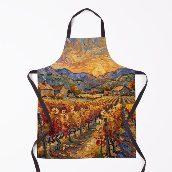Item preview, Impressionist Autumn Vineyard at Sunset designed and sold by Late Theory.
