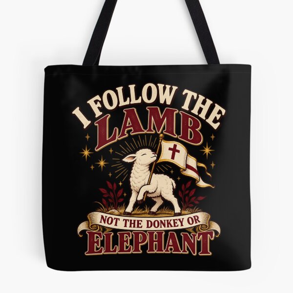 Item preview, I follow the lamb not the donkey or elephant  designed and sold by HiPatti.