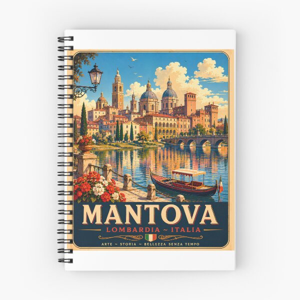 Item preview, Mantova Lombardia Italy Vintage Travel Art designed and sold by Passeggiata Prints.