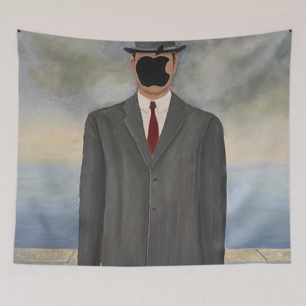 Item preview, Poster Magritte Green Apple Goes Tech 2026 designed and sold by FredyCarls.