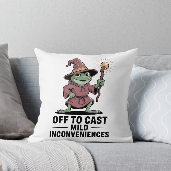 Item preview, Off To Cast Mild Inconveniences – Funny Frog Wizard Fantasy designed and sold by LoFizzy.