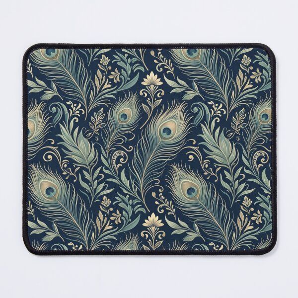 Item preview, Peacock Feathers Ornamental Botanical Seamless Pattern designed and sold by ShivCraftStudio.