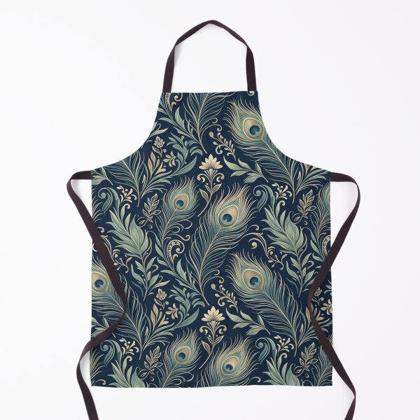 Item preview, Peacock Feathers Ornamental Botanical Seamless Pattern designed and sold by ShivCraftStudio.