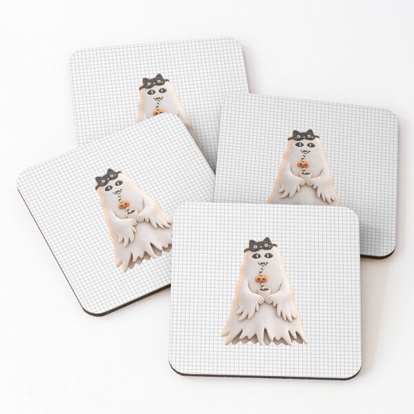 Item preview, Boo Before Brew – Coffee Ghost & Black Cat designed and sold by kostolom3000.