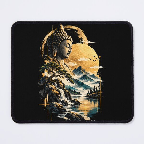 Item preview, Inner Peace – Buddha Mountain Meditation Art designed and sold by CreativeCook.