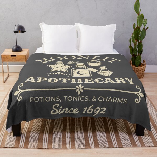 Item preview, Moonlit Apothecary Vintage Witch Potion Design - Cream Ink designed and sold by Leslie Makes Art & Crafts.