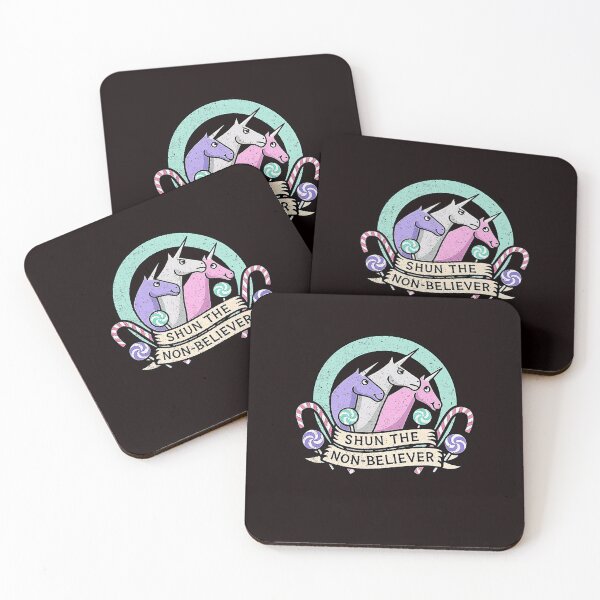 Item preview, Shun the Non-Believer Funny Unicorn Sarcasm Quote designed and sold by ImeldaSparks.