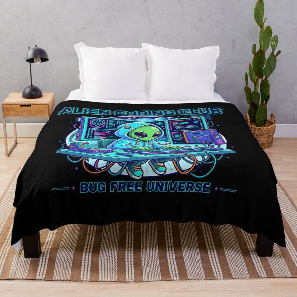 Item preview, Alien Coding Club Bug Free Universe designed and sold by tollaru.