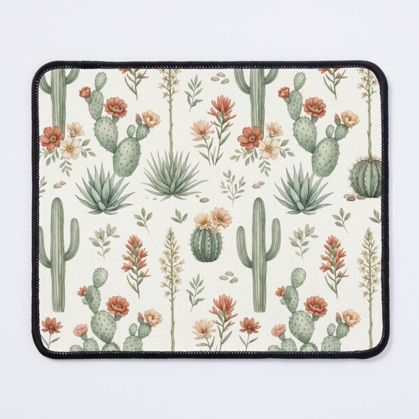 Item preview, Desert Botanical Cactus Watercolor Seamless Pattern designed and sold by ShivCraftStudio.