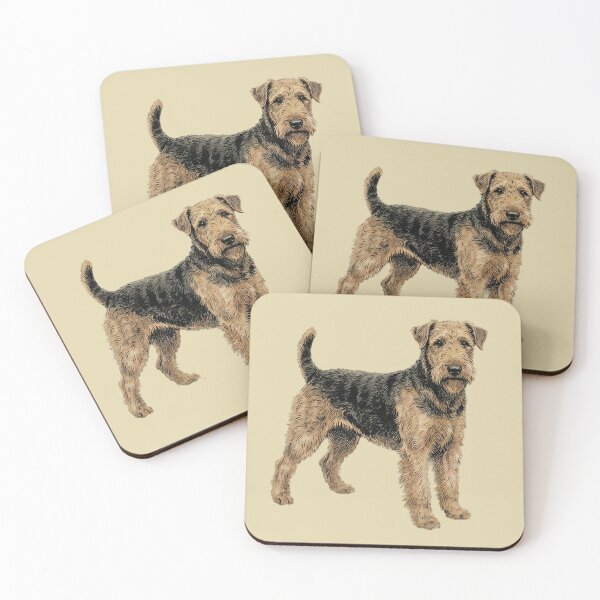 Item preview, King of Terriers: Vintage Airedale Working Dog Fine Art Print designed and sold by FreiherrPK.
