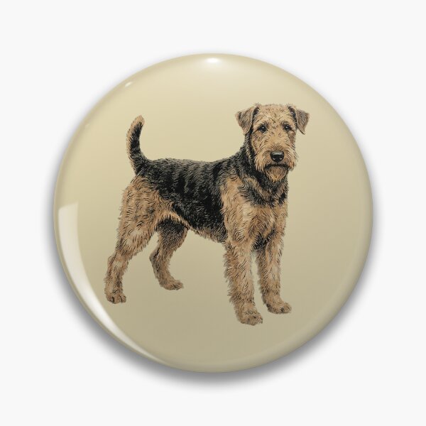 Item preview, King of Terriers: Vintage Airedale Working Dog Fine Art Print designed and sold by FreiherrPK.