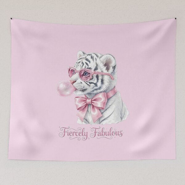 Item preview, Fiercely Fabulous Pink Tiger - Cute Coquette Tiger Cub Shirt designed and sold by Vibe-Vary.