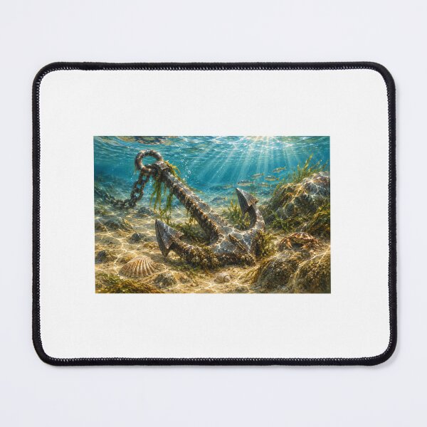 Item preview, Sunken Anchor Underwater Ocean Scene designed and sold by IrinaVisual.