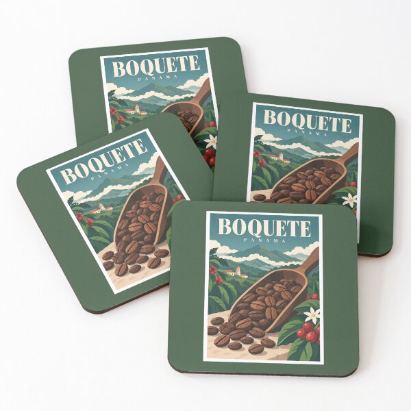 Item preview, Boquete Coffee Beans Panama Travel Poster designed and sold by Beyond Destinations.