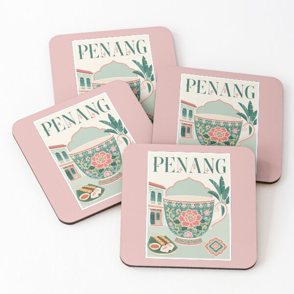 Item preview, Penang Peranakan Teacup Malaysia Travel Poster designed and sold by Beyond Destinations.