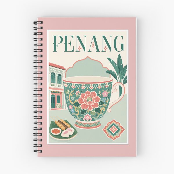Aperçu de l'œuvre Penang Peranakan Teacup Malaisie Affiche de voyage créée et vendue par Beyond Destinations.