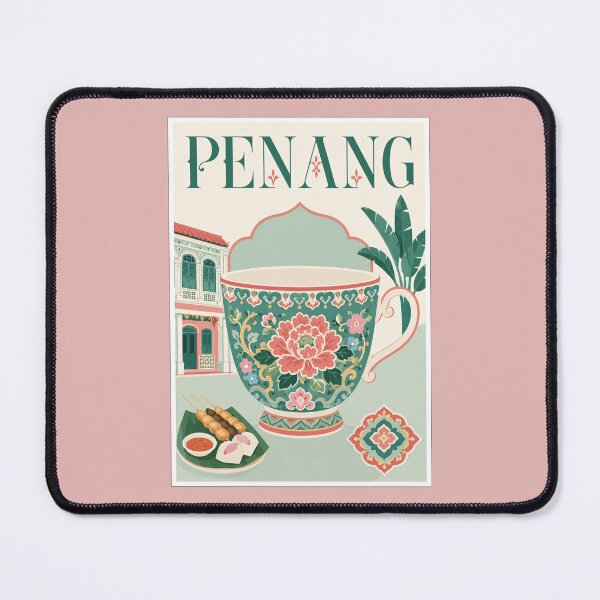 Item preview, Penang Peranakan Teacup Malaysia Travel Poster designed and sold by Beyond Destinations.