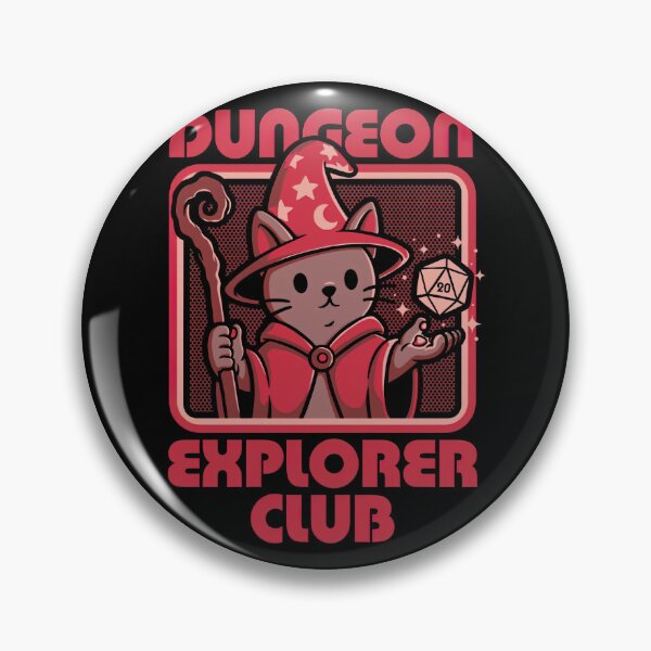 Item preview, Dungeon Explorer Club Cute Wizard Cat D20 RPG Tabletop Design designed and sold by luffyShop1.