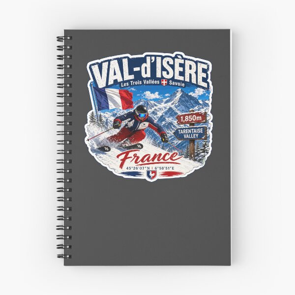 Item preview, Val-d'Isere France Skiing Ski Alps Espace Killy Sticker TShirt 02 designed and sold by OuterShellUK.