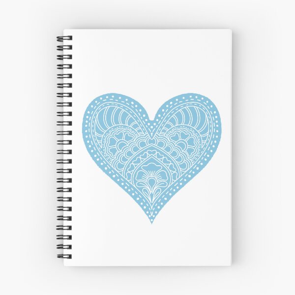 Item preview, Sky Blue Mandala Heart Henna Boho Pastel Doodle designed and sold by DColourMuse.