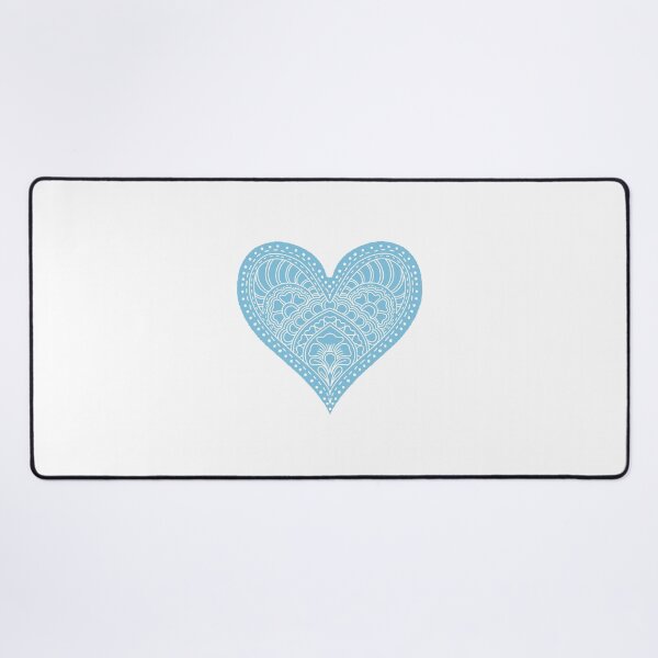 Item preview, Sky Blue Mandala Heart Henna Boho Pastel Doodle designed and sold by DColourMuse.
