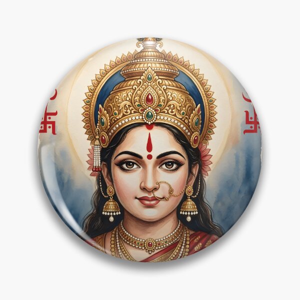Item preview, Maa Durga Devotional Portrait Art designed and sold by hutofdesigns.