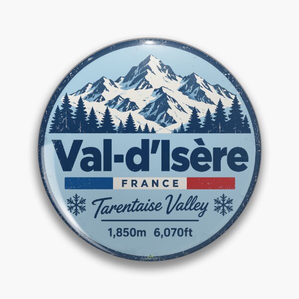 Item preview, Val-d'Isere France Skiing Ski Alps Espace Killy Sticker TShirt 03 designed and sold by OuterShellUK.