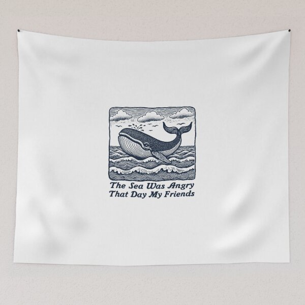 Item preview, Vintage Whale Ocean Waves Angry Sea Quote Art designed and sold by CalebMayo.